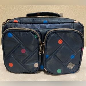 Lug Rider Crossbody Bag NWT Multi Dot Navy